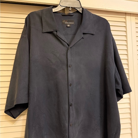 Greg Norman Men's Sz XL Dark Blue Button-Up Shirt - Picture 3 of 12